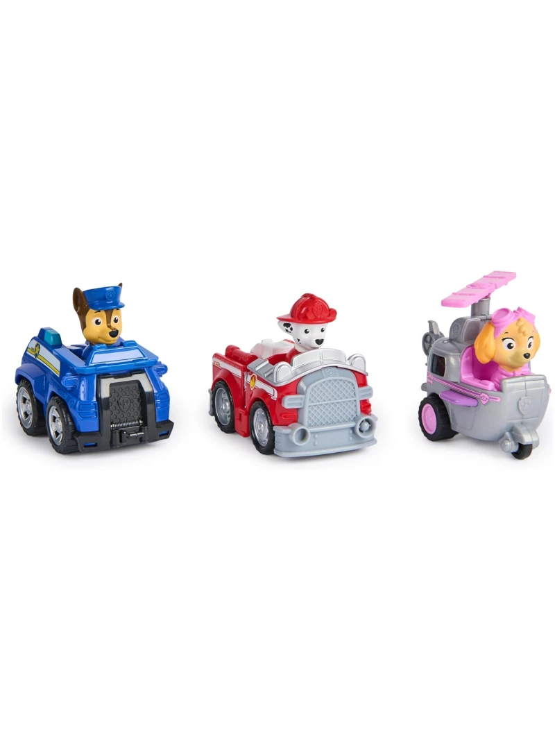 Paw patrol pat patrouille 3 vehicules a retro