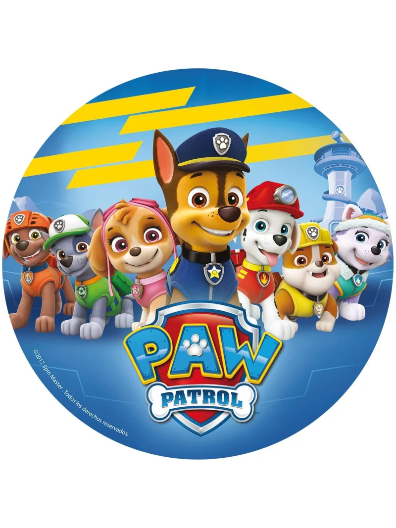 Dekora   decoration gateau anniversaire feuille azyme pat patrouille  