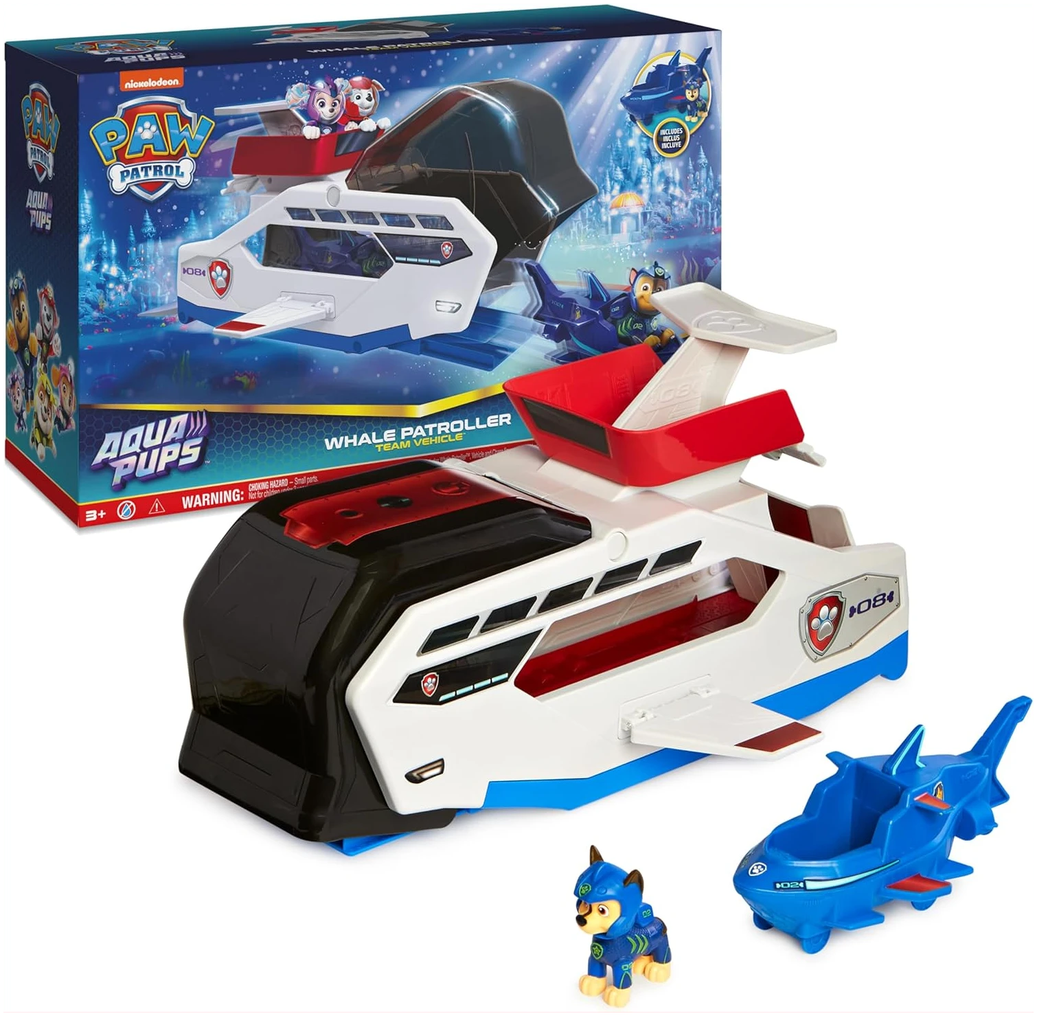 Pat' patrouille aqua pups whale patroller vehicule pat