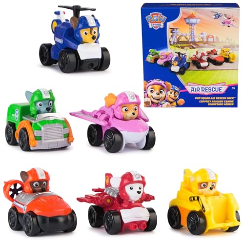 Coffret Pat Patrouille Air Rescue 6 voitures Chase Marshall Skye 3 ans+