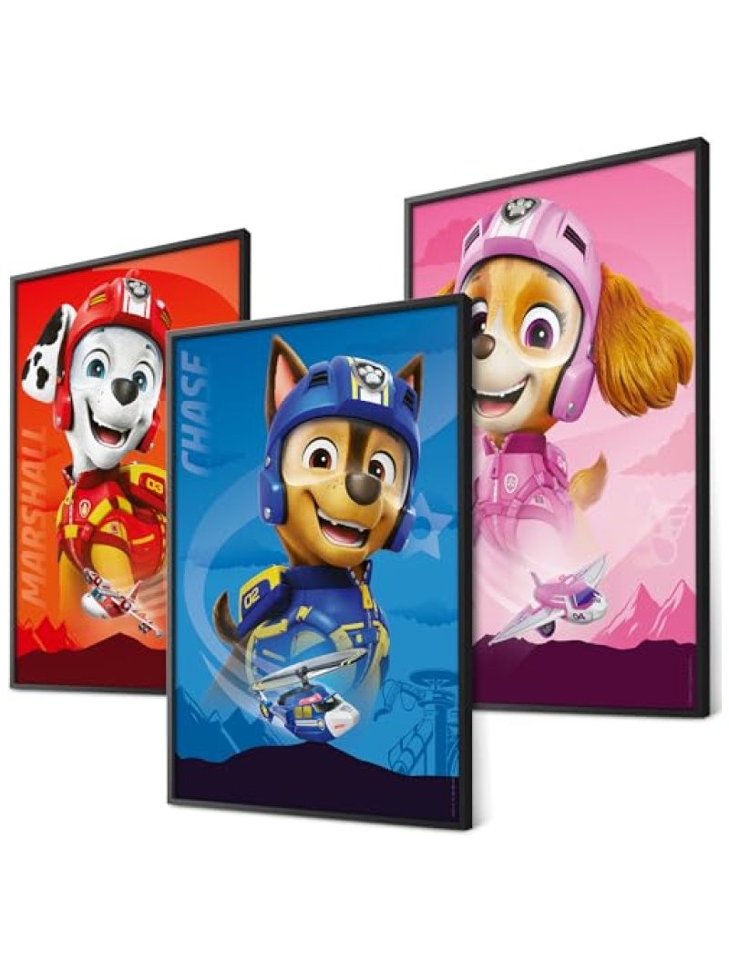 Lot de 3 posters Pat Patrouille Air Rescue pour chambre enfant, format A4
