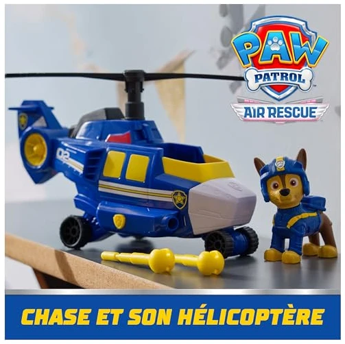 Pat Patrouille Air Rescue : véhicule Chase avec projectiles, jouet enfant 3 ans+ - vue 2