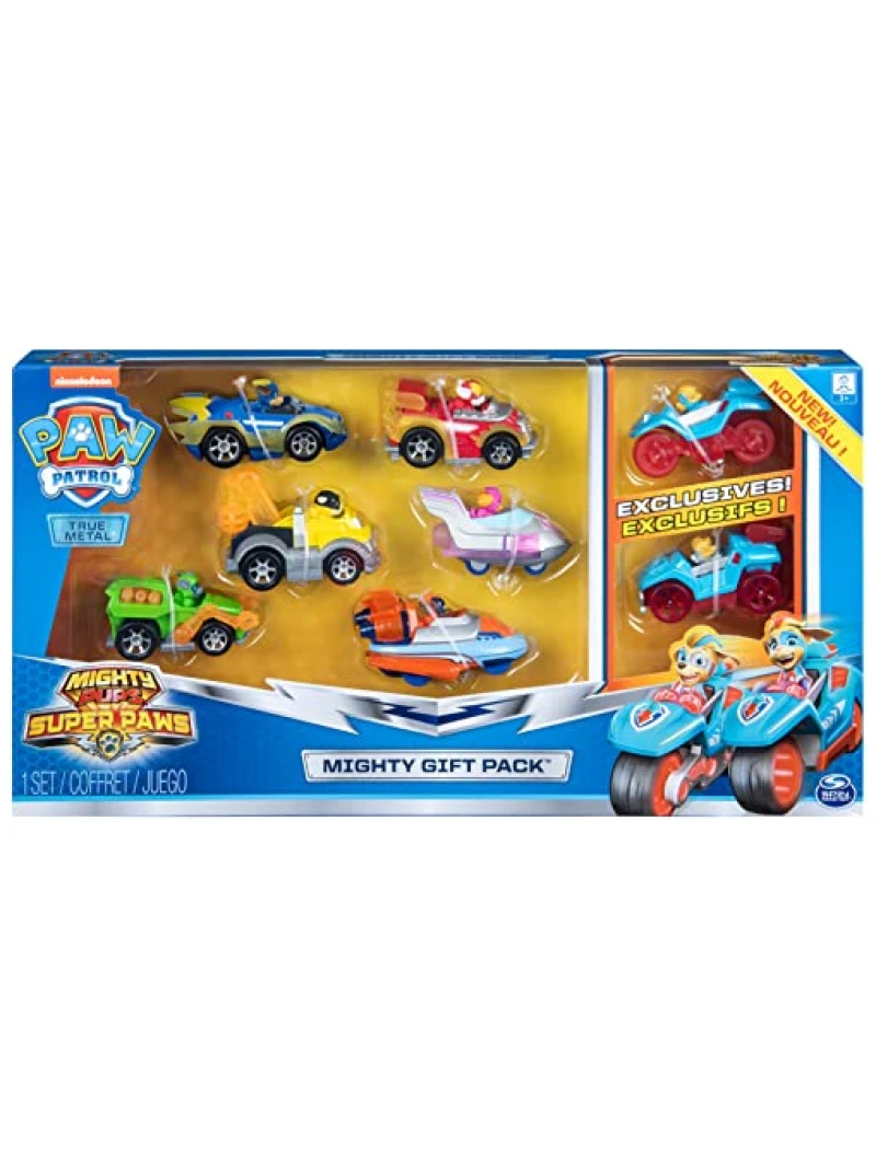 Paw Patrol Pat Patrouille Air Rescue - 8 véhicules True Metal Mighty Pups pour enfants