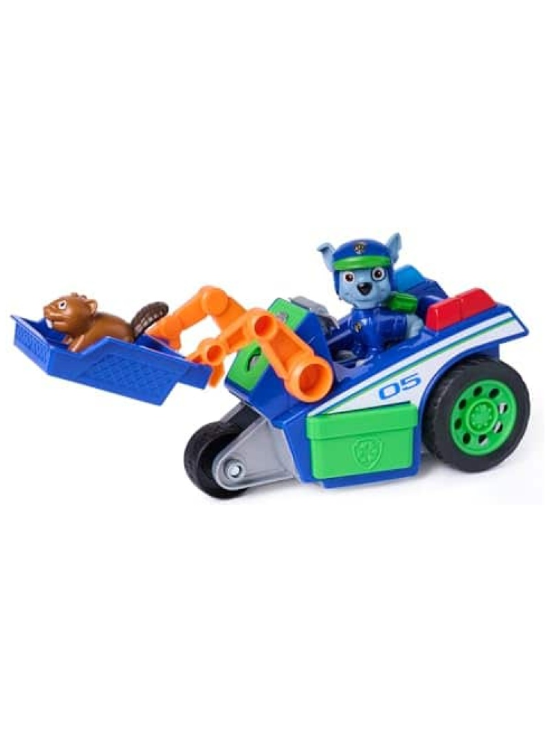 Véhicule Rocky Pat Patrouille, voiture figurine mission détectives, jouet enfant 3 ans+