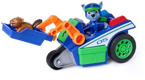 Véhicule Rocky Pat Patrouille, voiture figurine mission détectives, jouet enfant 3 ans+