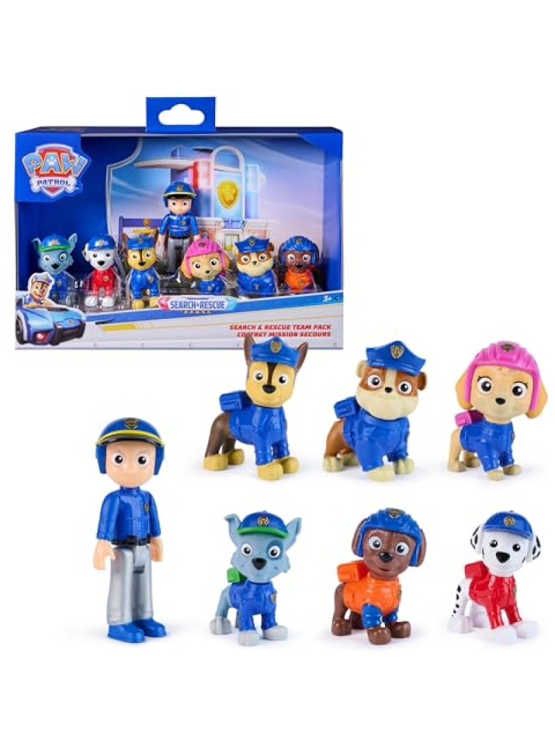 Coffret 7 figurines Pat Patrouille Search & Rescue, jouet détective enfant 3 ans+