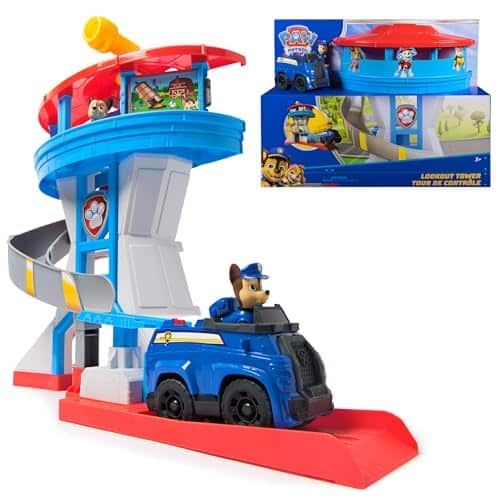 Tour de contrôle Pat Patrouille 50 cm avec missions, toboggan et figurines, dès 3 ans