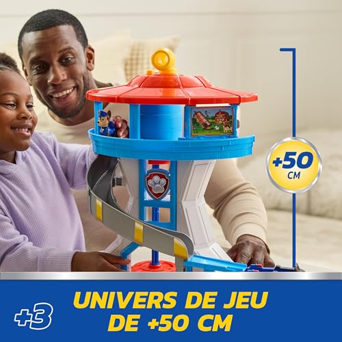 Tour de contrôle Pat Patrouille 50 cm avec missions, toboggan et figurines, dès 3 ans - vue 2