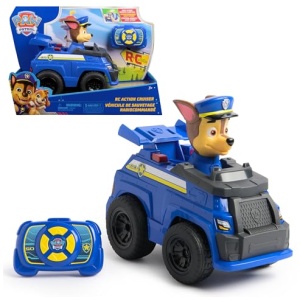 Voiture télécommandée Pat Patrouille Chase avec effets lumineux, jouet enfant 3 ans+