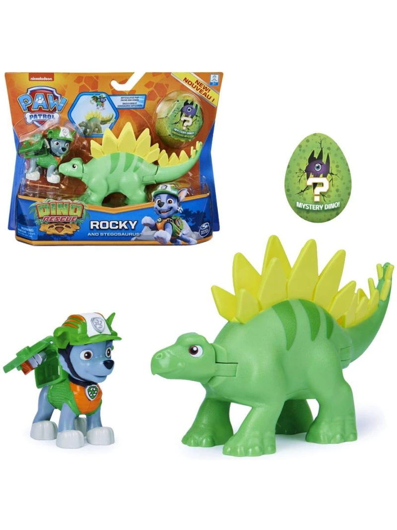 Camion de recyclage Rocky Pat'Patrouille avec figurine et dinosaure