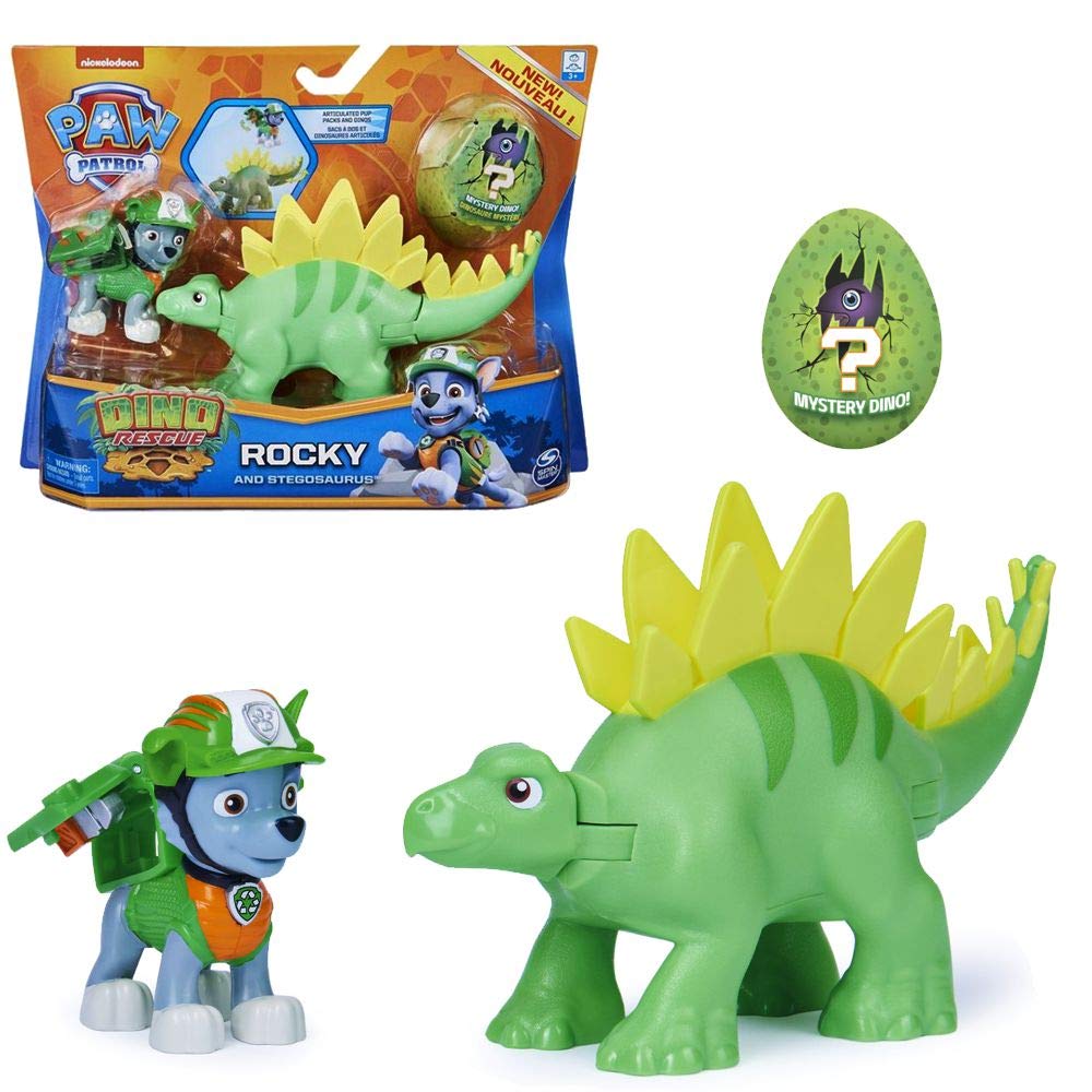 Set Dino Rescue Pat'Patrouille avec Figurine Rocky et Dinosaure