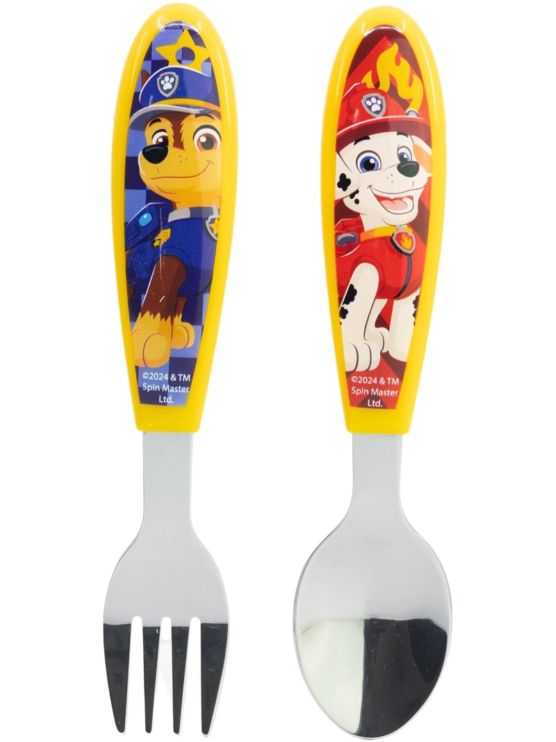 Couverts Métalliques Pat'Patrouille - Cuillère et Fourchette Acier Inoxydable