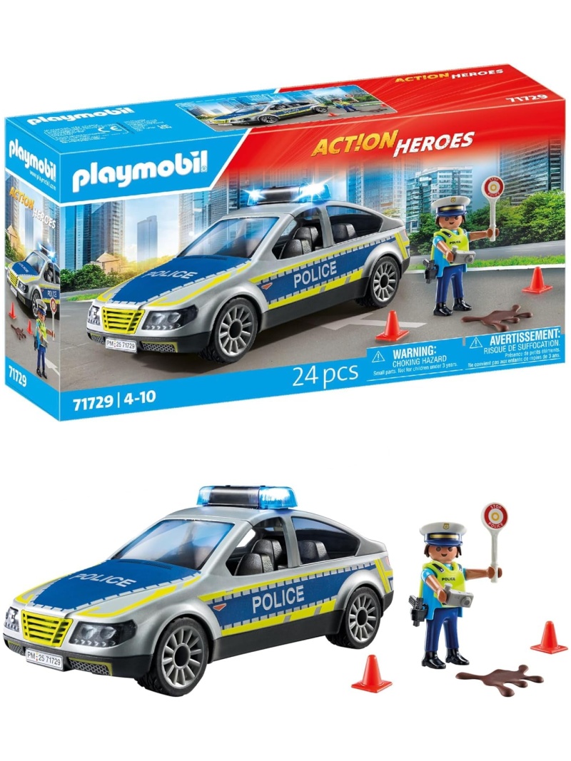 Voiture de Police Playmobil Action Heroes - Patrouille 4 Ans