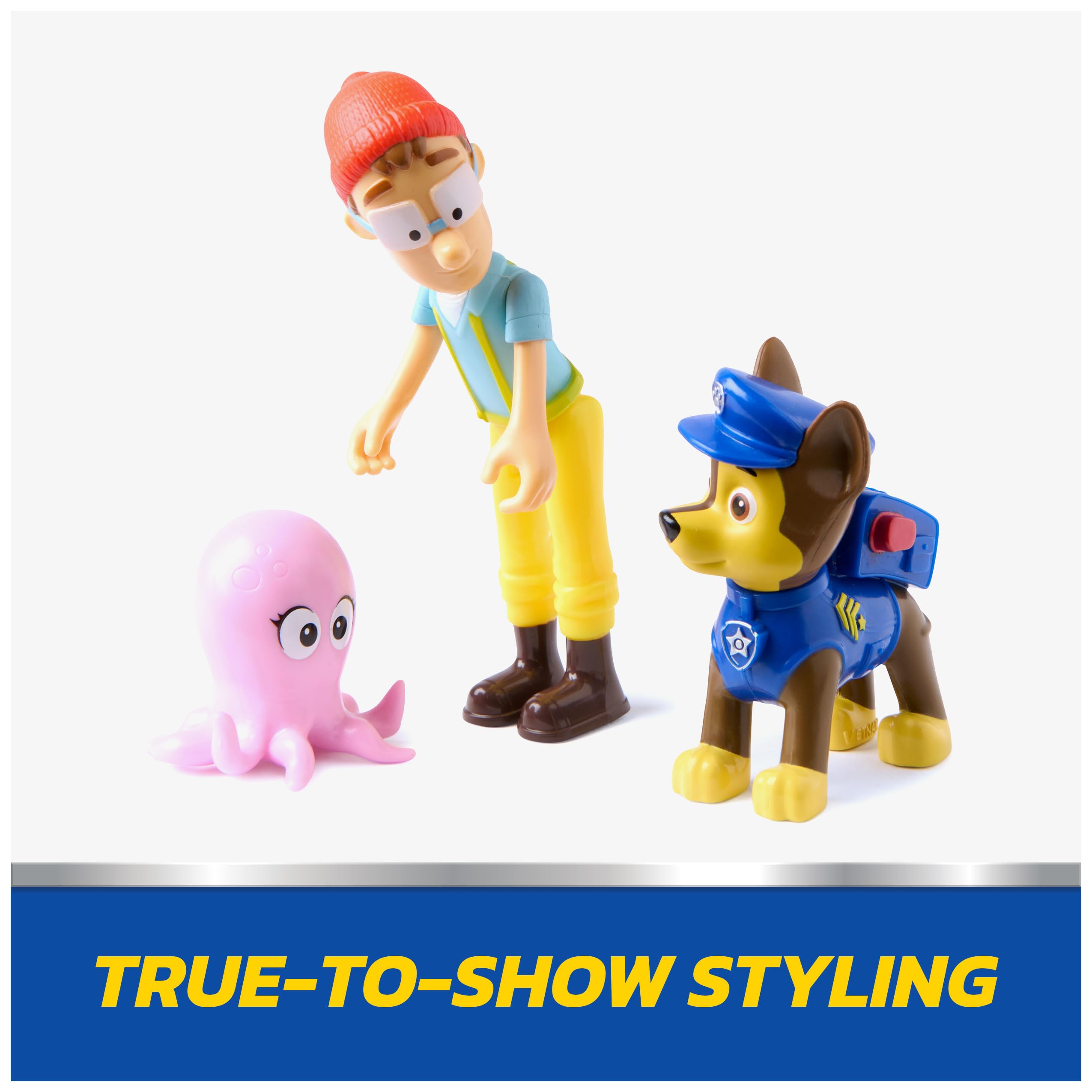 Figurines Chase et Capitaine Turbot Pat'Patrouille - Ensemble avec Poulpe – Image 6