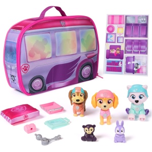 Coffret Camping et Sauvetage Pat'Patrouille Stella, Everest et Liberty avec Camping-Car
