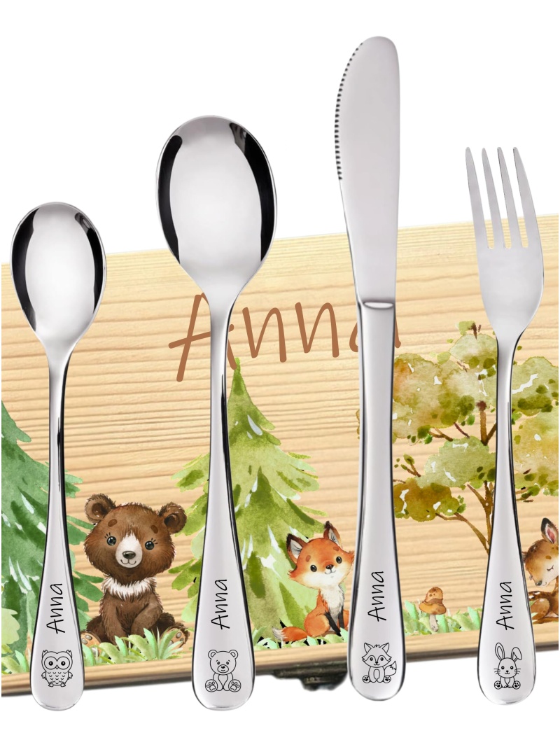 Set de Couverts Pat'Patrouille Personnalisé Enfant - 4 Pièces