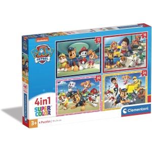 Puzzle Pat’Patrouille 4 en 1 Supercolor Clementoni 12-24 Pièces