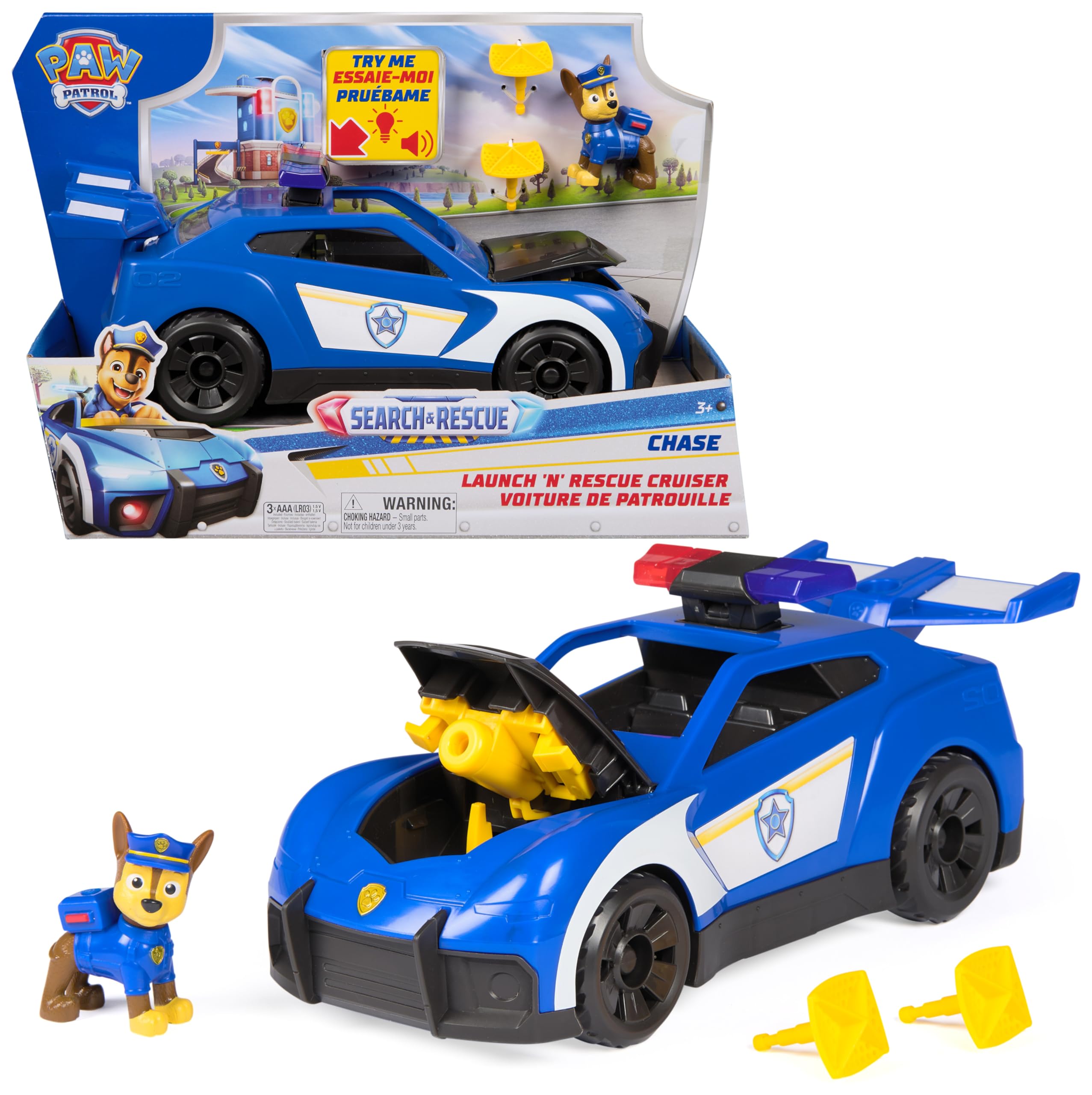 Véhicule Interactif Chase Pat'Patrouille - Voiture Figurine Mission Détective