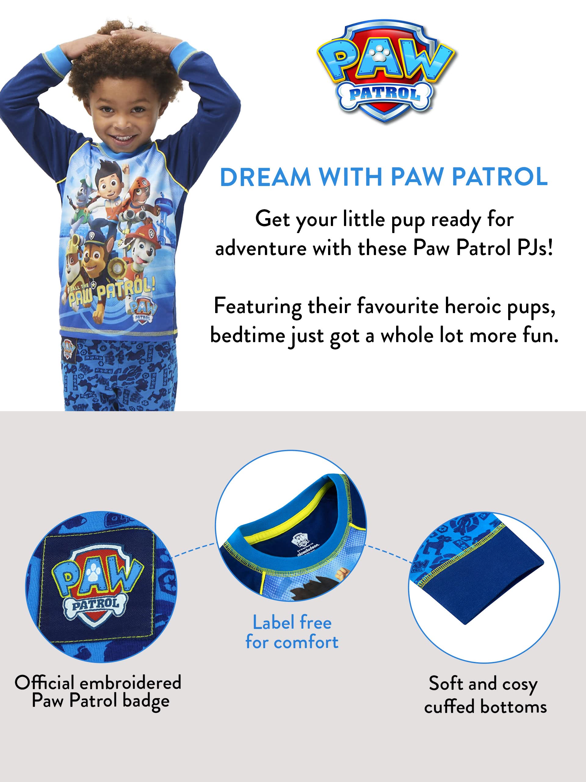 Pyjama Pat'Patrouille Garçon Coton Doux Chase Marshall Ryder – Image 4