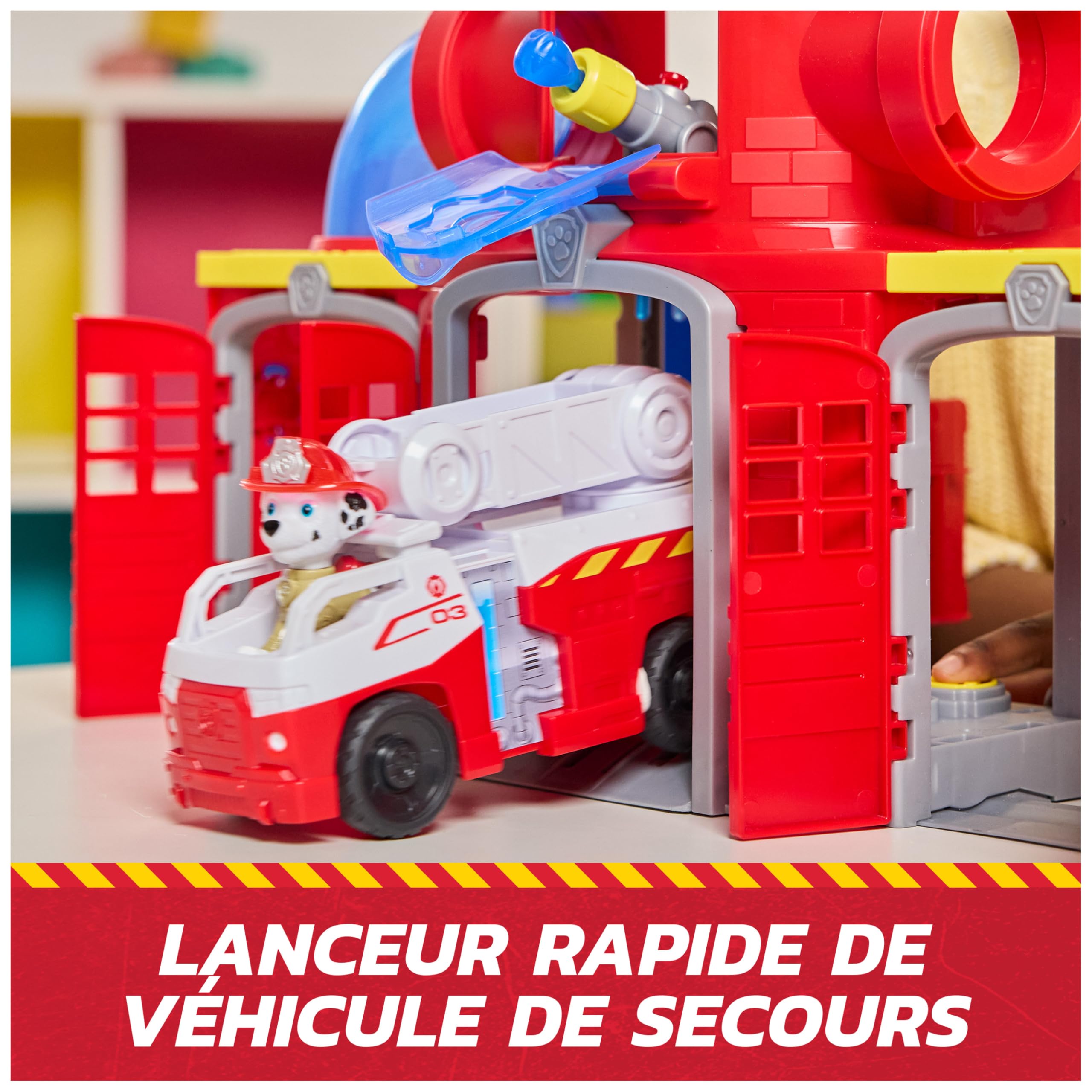 Voiture Marcus Pat'Patrouille - Caserne de Pompiers Fire Rescue avec Sons et Lumières – Image 6