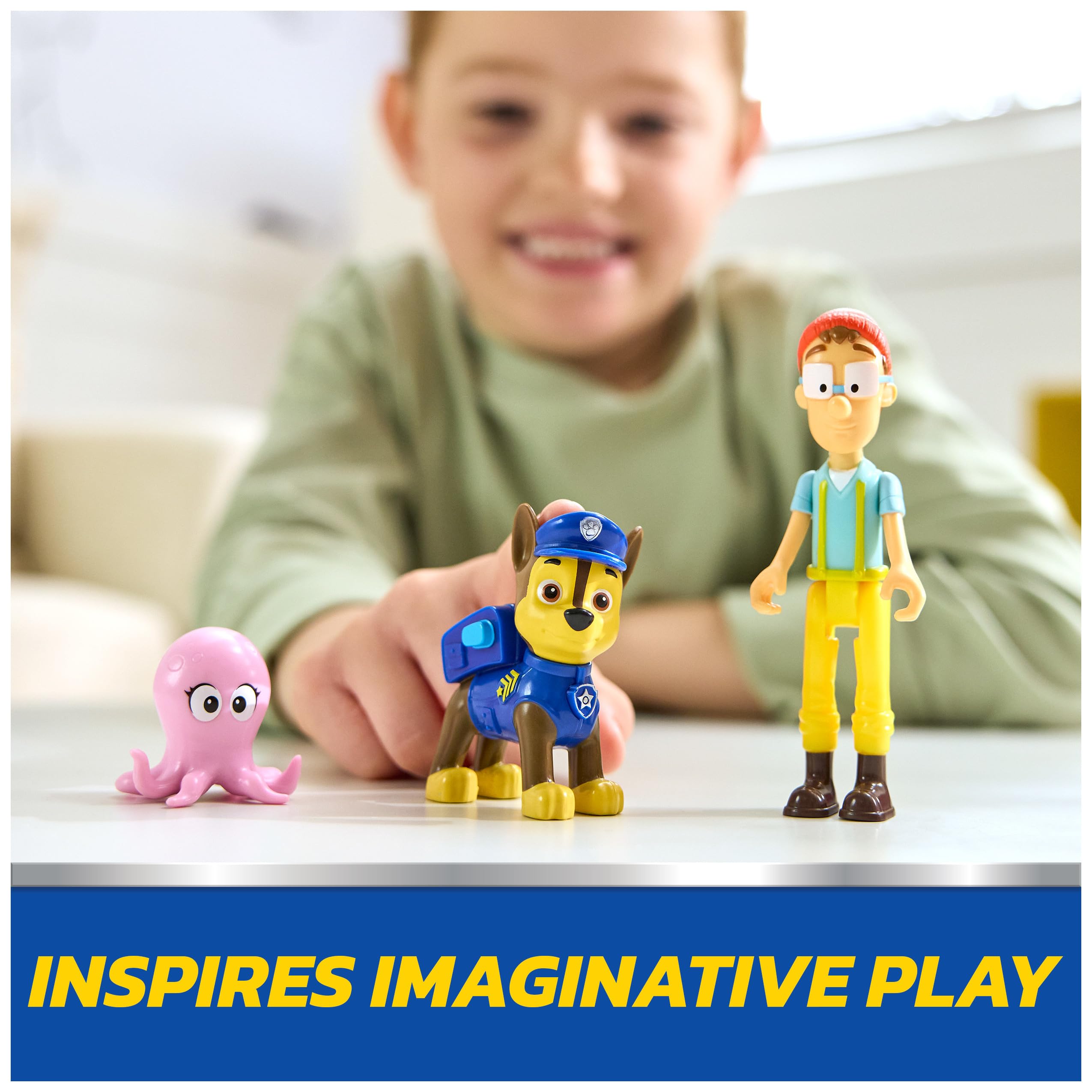 Figurines Chase et Capitaine Turbot Pat'Patrouille - Ensemble avec Poulpe – Image 2