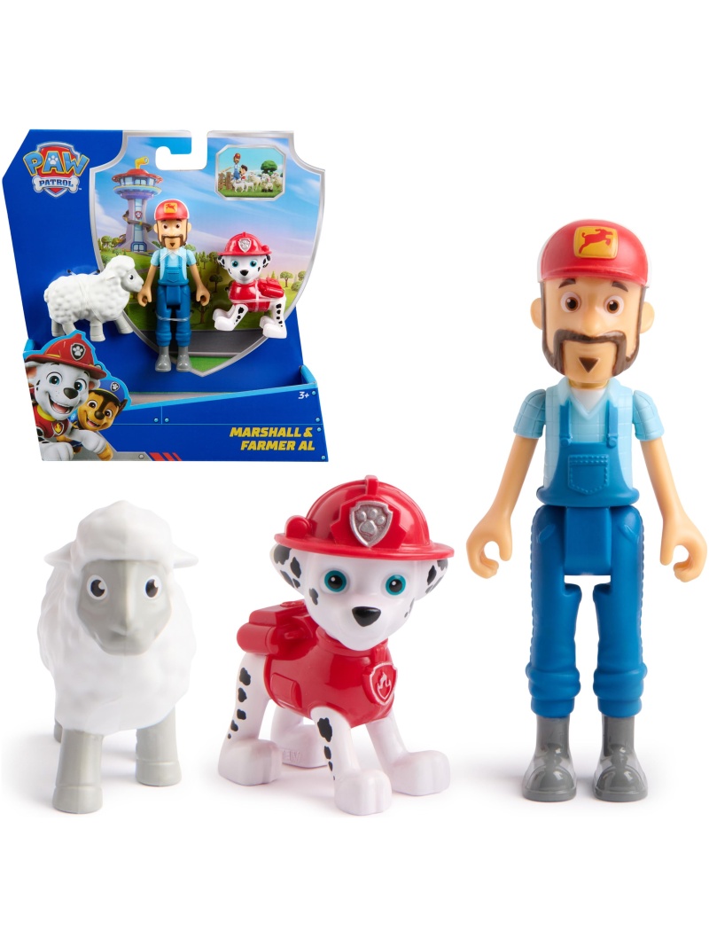 Pack Figurines Pat'Patrouille Marshall, Fermier Al et Mouton