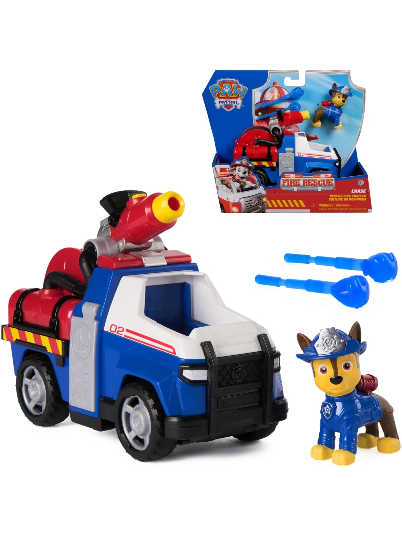 Véhicule Chase Pat'Patrouille Fire Rescue avec Figurine et Projectiles
