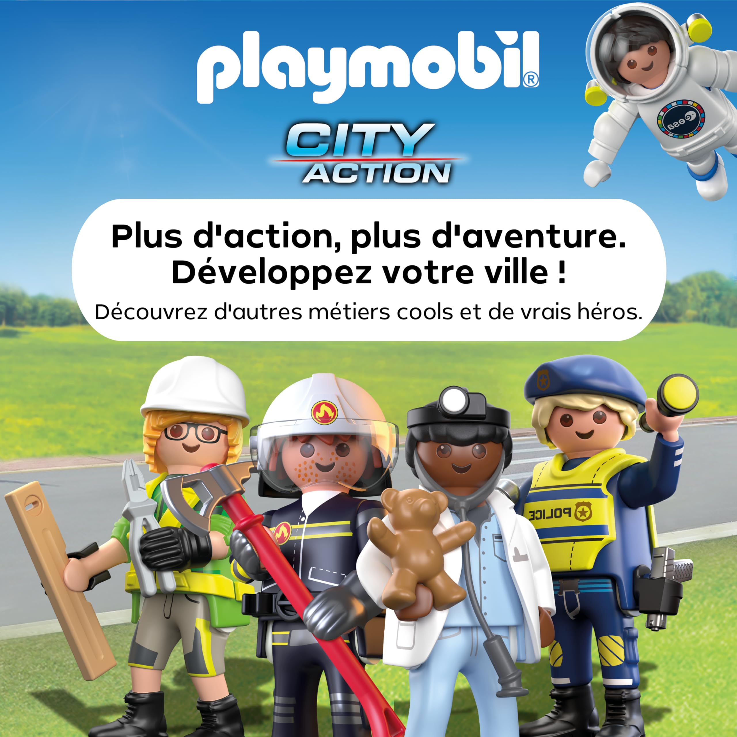 Voiture de Police Playmobil Action Heroes - Patrouille 4 Ans – Image 6