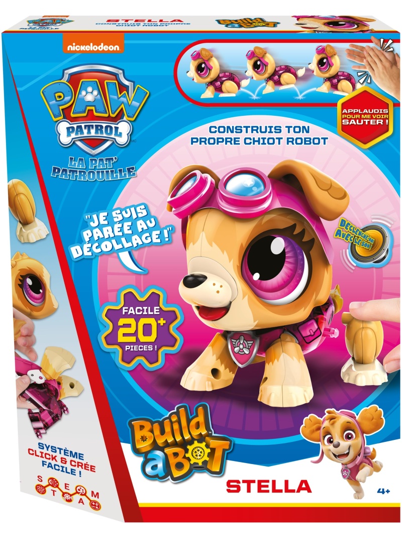 Jeu de Construction Stella Pat'Patrouille - Build A Bot Robot Interactif 20 Pièces