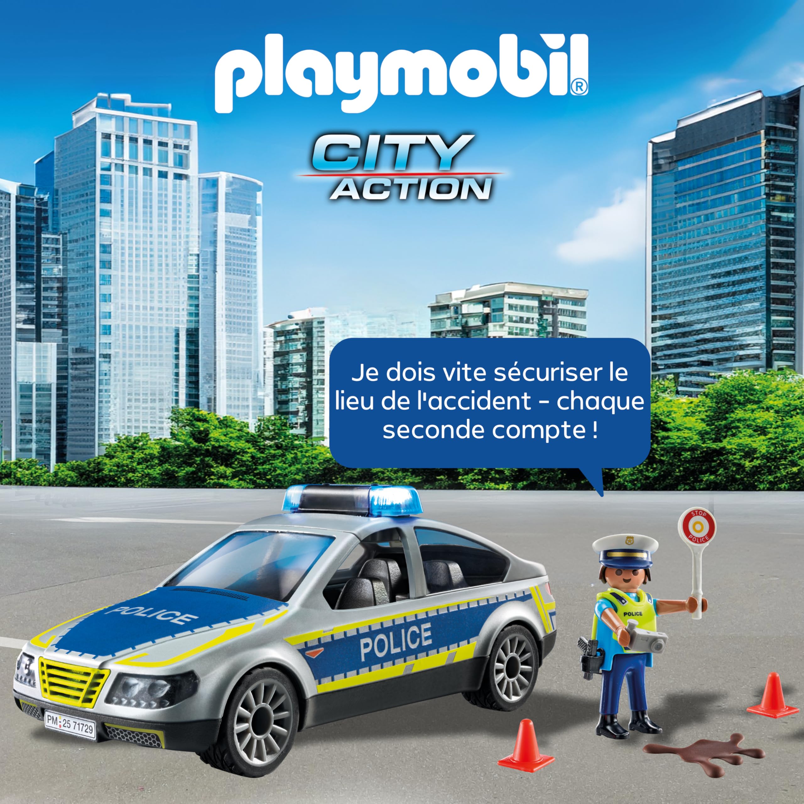 Voiture de Police Playmobil Action Heroes - Patrouille 4 Ans – Image 3