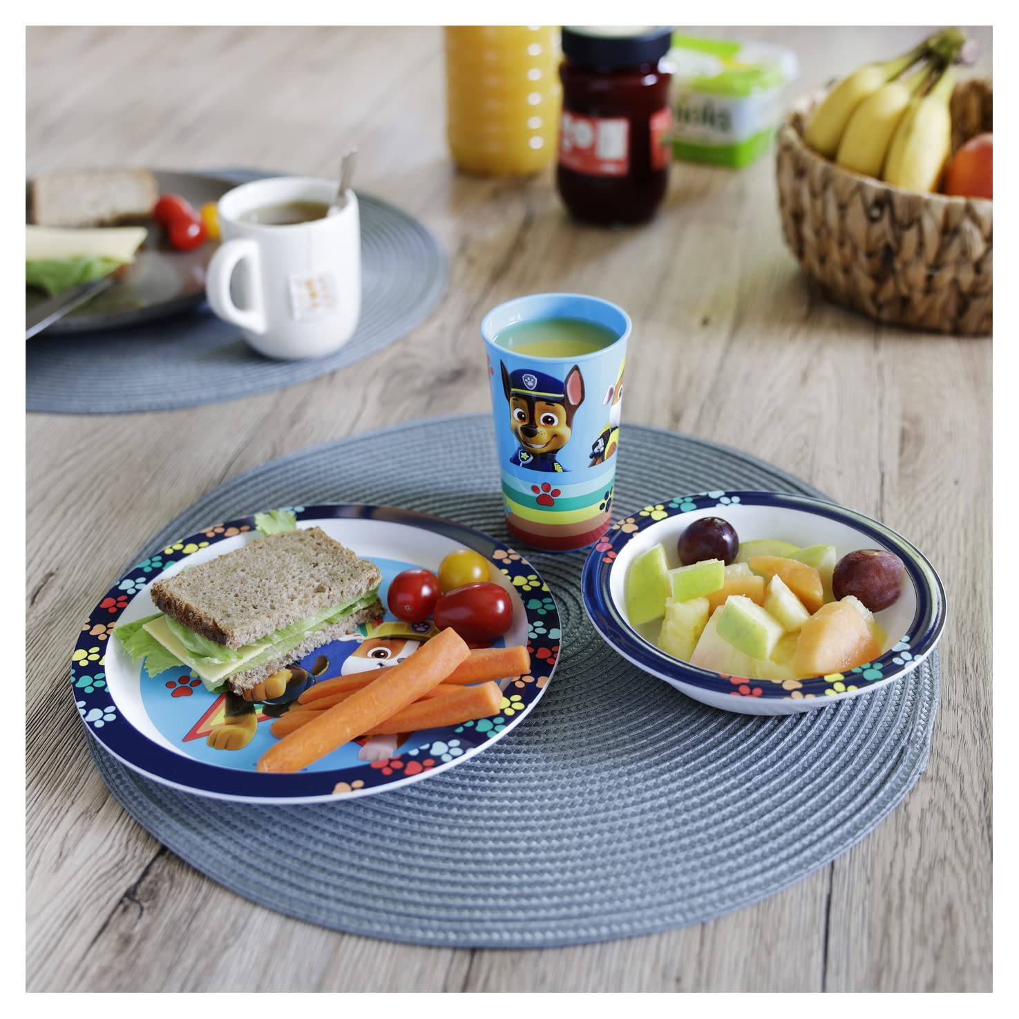 Set de Vaisselle Pat'Patrouille 3 Pièces Assiette Bol Gobelet – Image 5