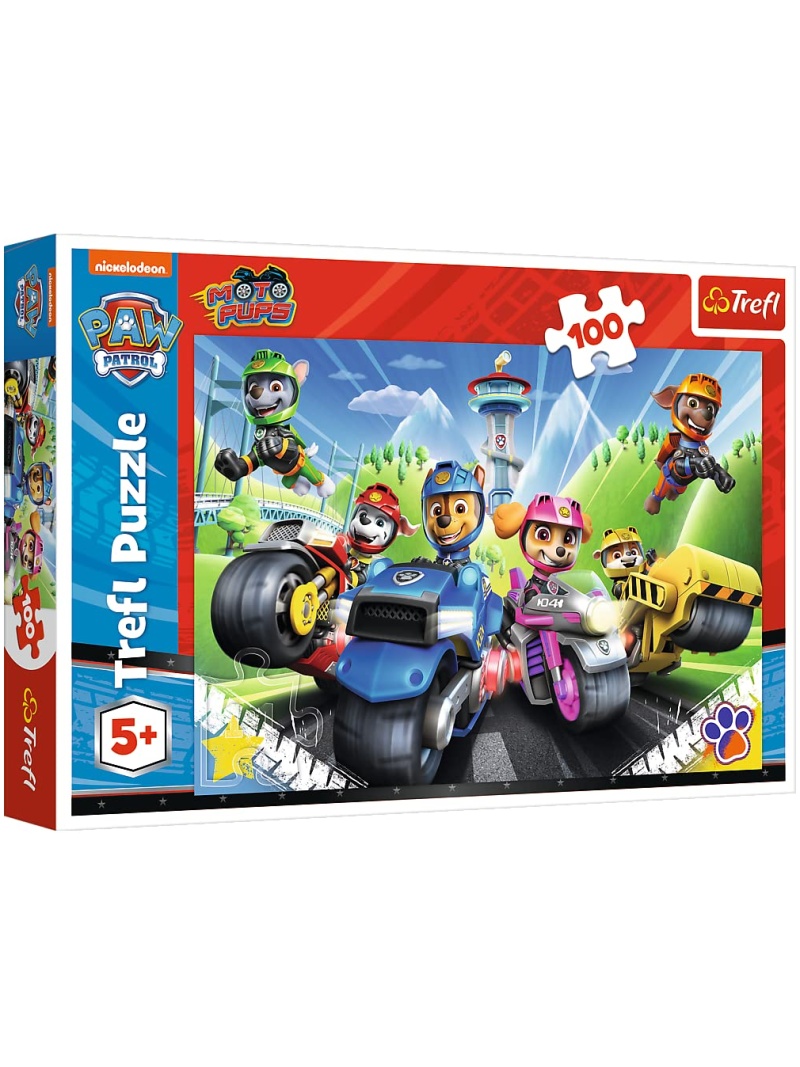 Puzzle Pat'Patrouille aux Motos 100 Pièces Trefl
