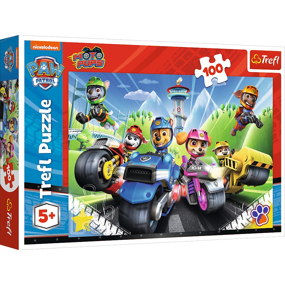 Puzzle Pat'Patrouille aux Motos 100 Pièces Trefl