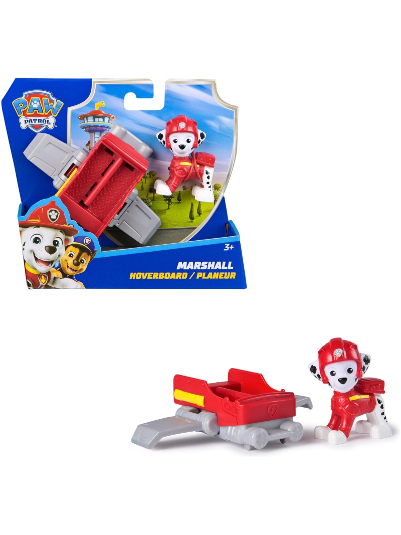 Figurine Marshall Pat'Patrouille Action Pups avec Hoverboard Ailes Pliantes
