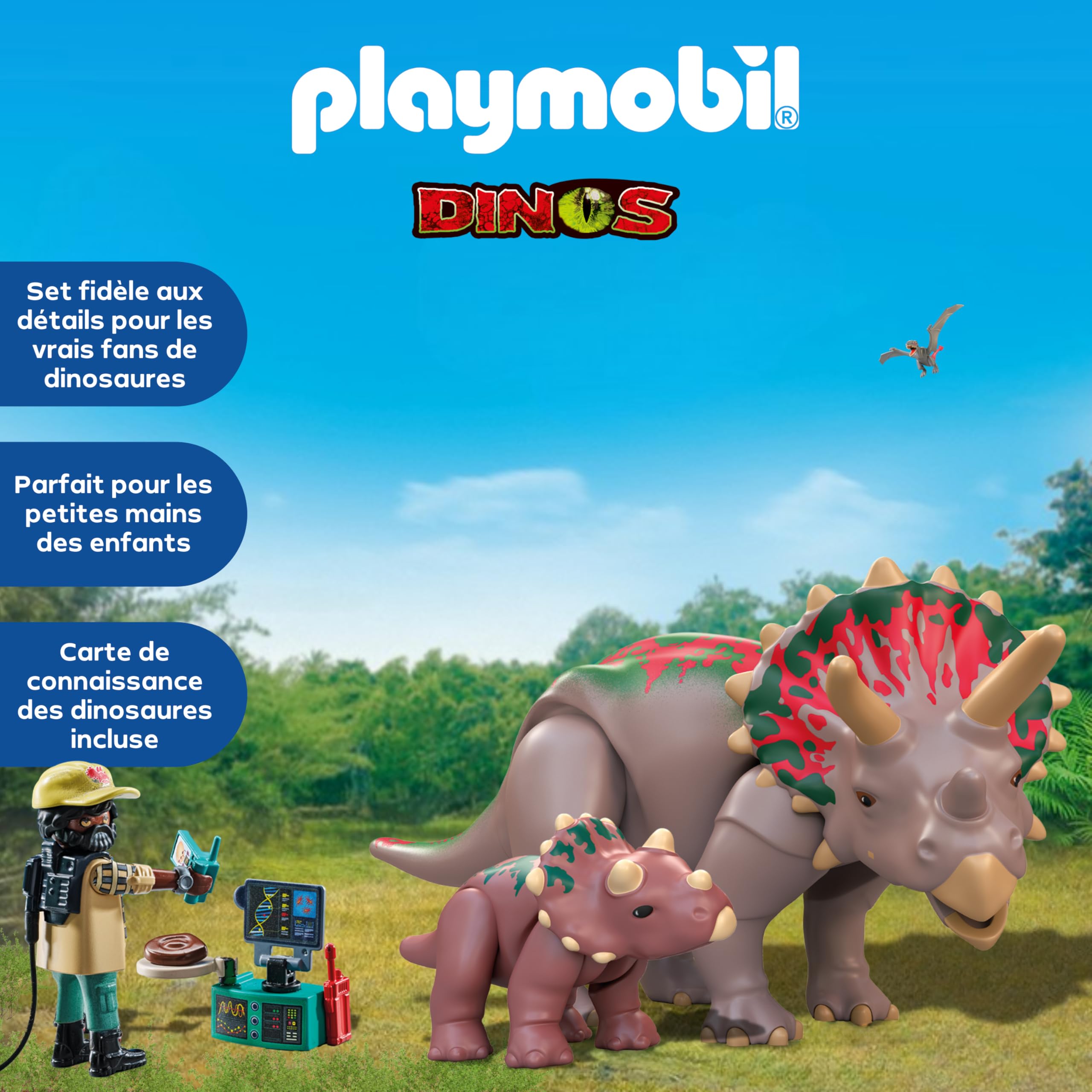 Figurines Triceratops Playmobil Dinos - Adulte et Bébé – Image 4