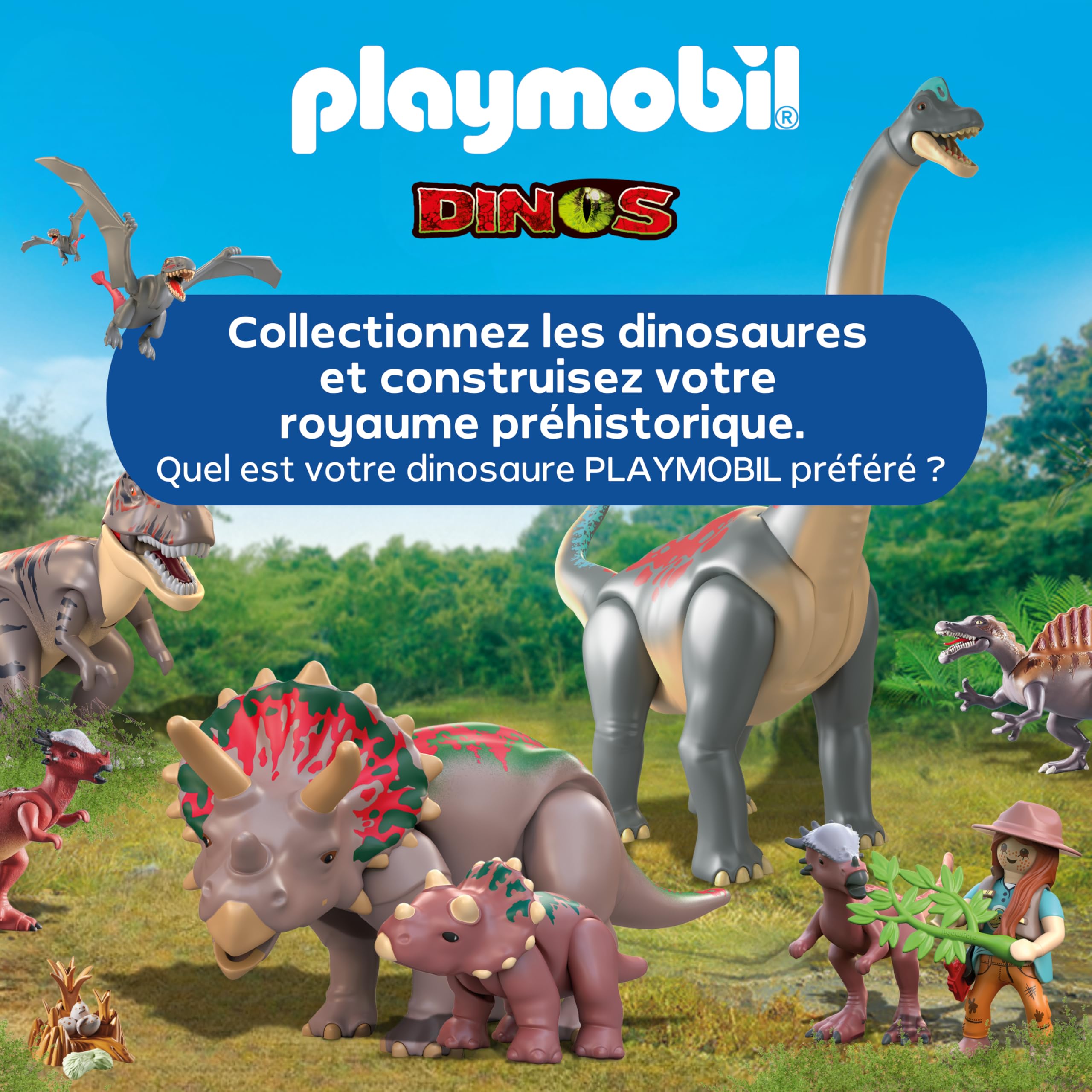 Figurines Triceratops Playmobil Dinos - Adulte et Bébé – Image 7