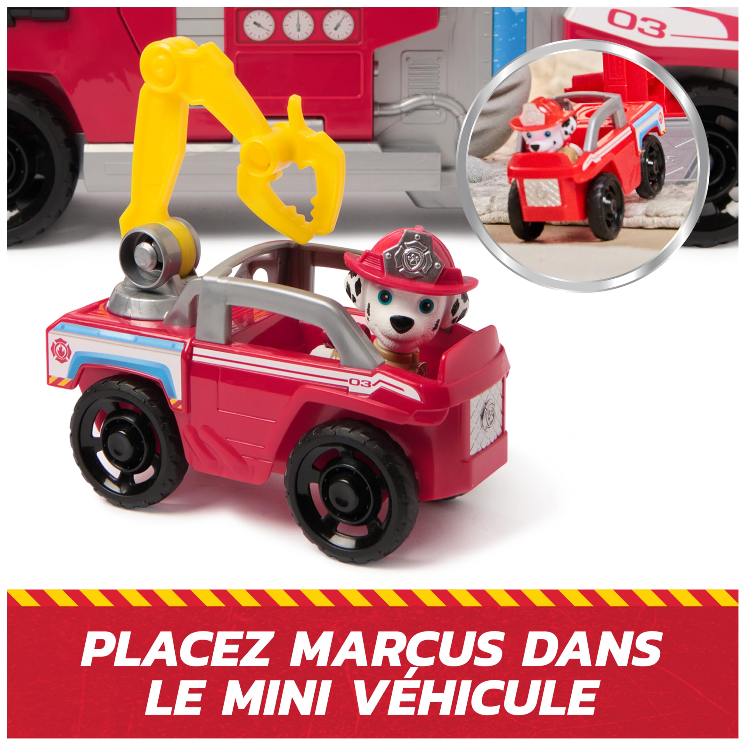 Camion de Pompiers Fire Rescue Pat'Patrouille - Voiture Marcus avec Sons et Lumières – Image 6
