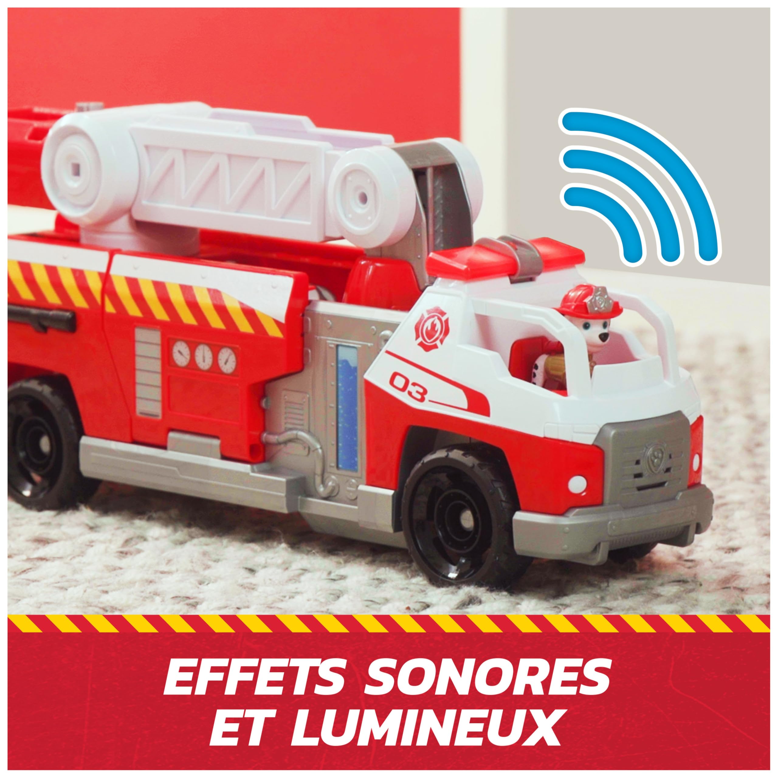 Camion de Pompiers Fire Rescue Pat'Patrouille - Voiture Marcus avec Sons et Lumières – Image 3