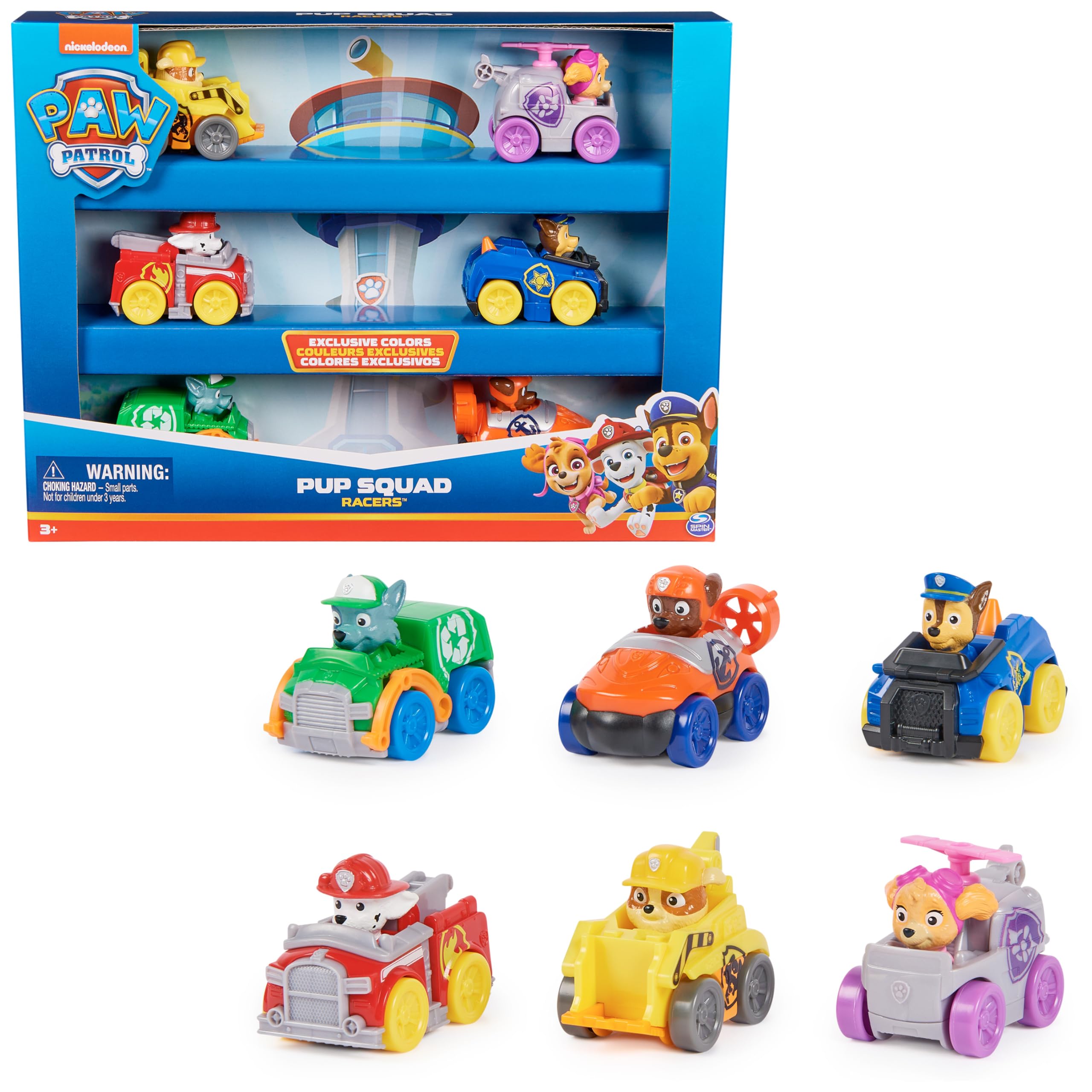 Coffret 6 Voitures Pup Squad Pat'Patrouille - Figurines à Collectionner