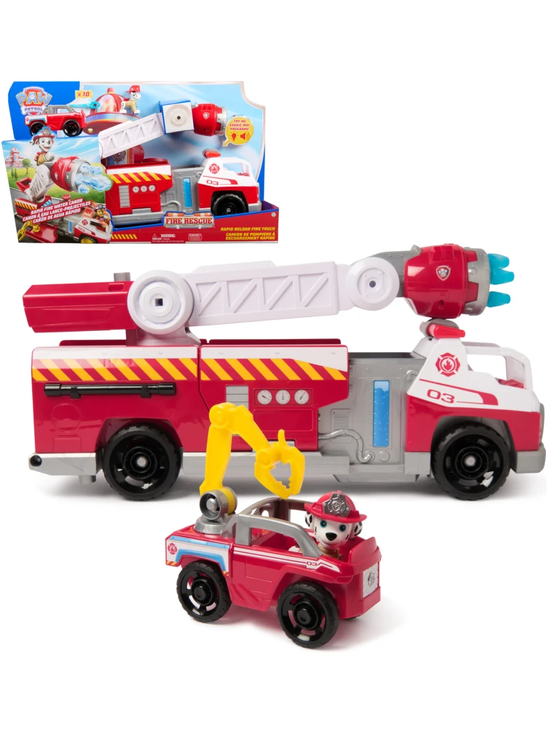 Camion de Pompiers Fire Rescue Pat'Patrouille - Voiture Marcus avec Sons et Lumières