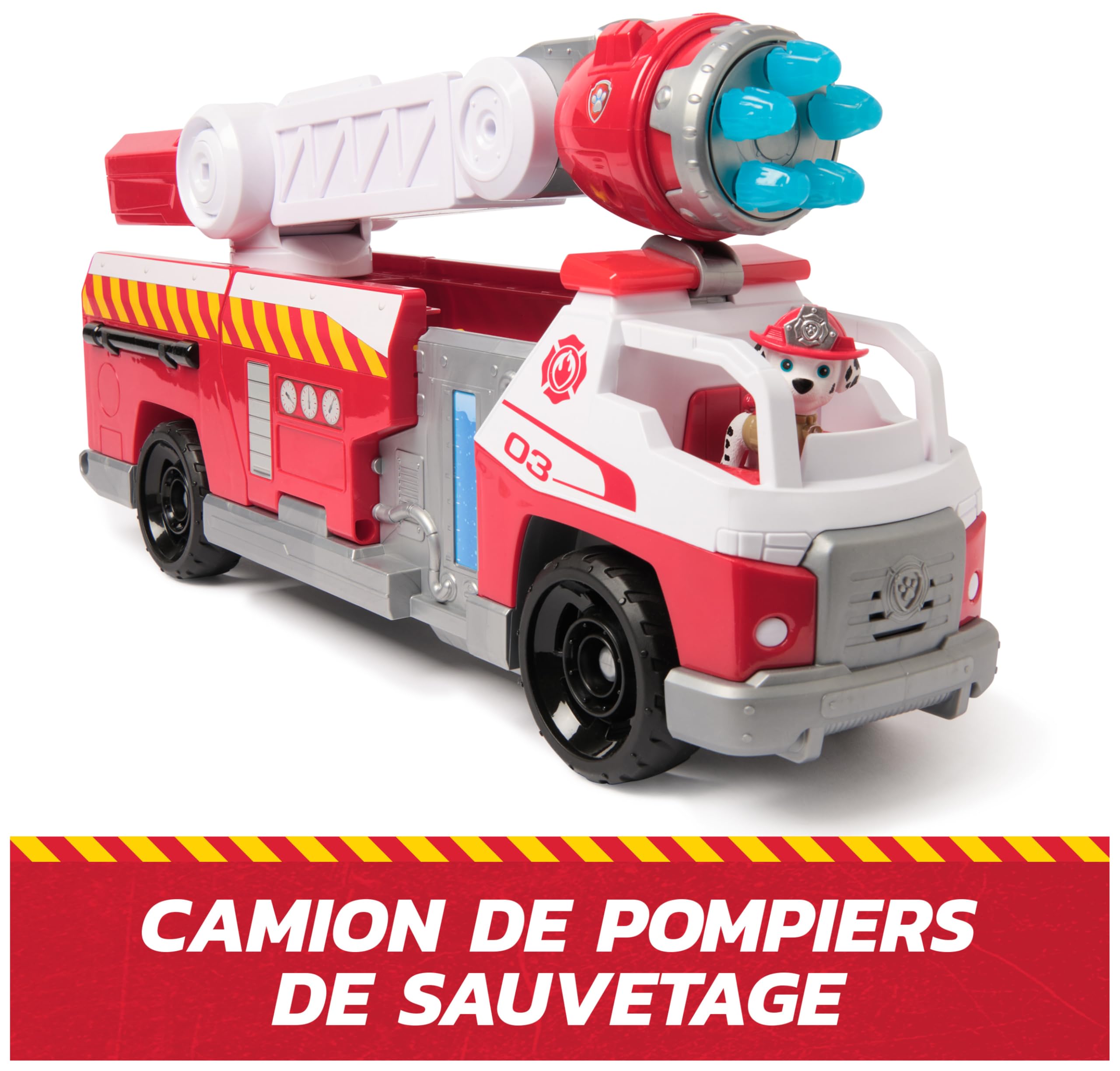 Camion de Pompiers Fire Rescue Pat'Patrouille - Voiture Marcus avec Sons et Lumières – Image 2