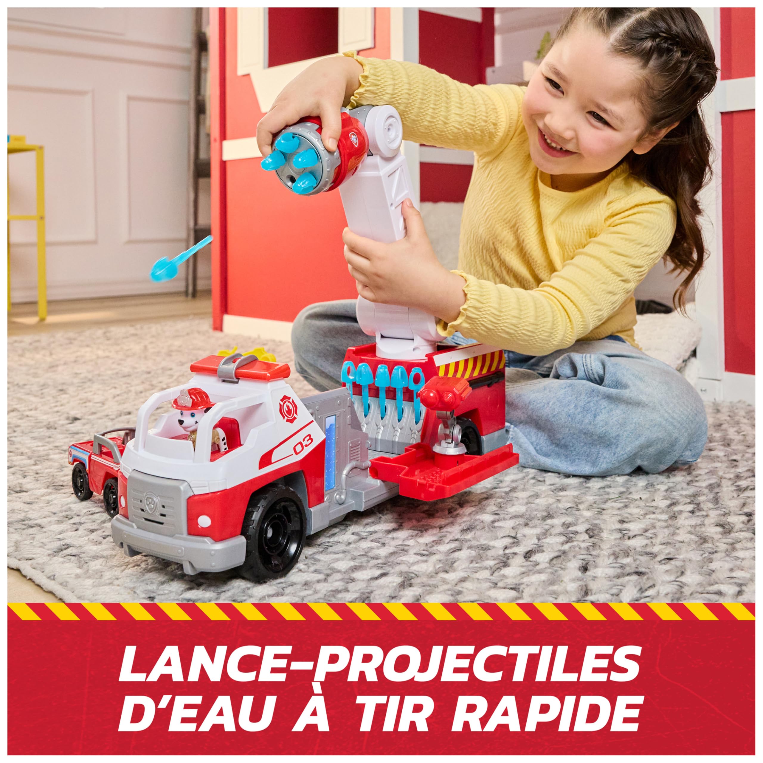 Camion de Pompiers Fire Rescue Pat'Patrouille - Voiture Marcus avec Sons et Lumières – Image 4