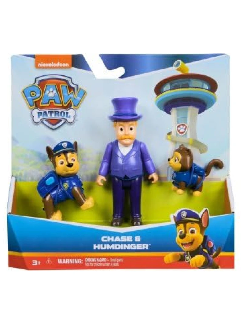 Coffret Figurines Pat'Patrouille Chase + Monsieur Hellinger - Set 3 Personnages