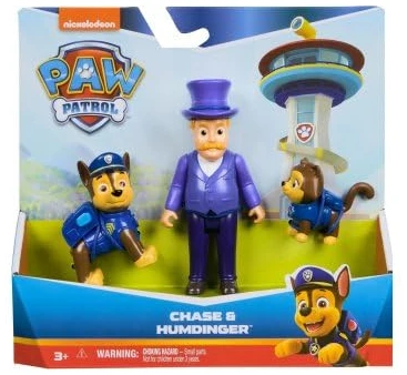 Coffret Figurines Pat'Patrouille Chase + Monsieur Hellinger - Set 3 Personnages