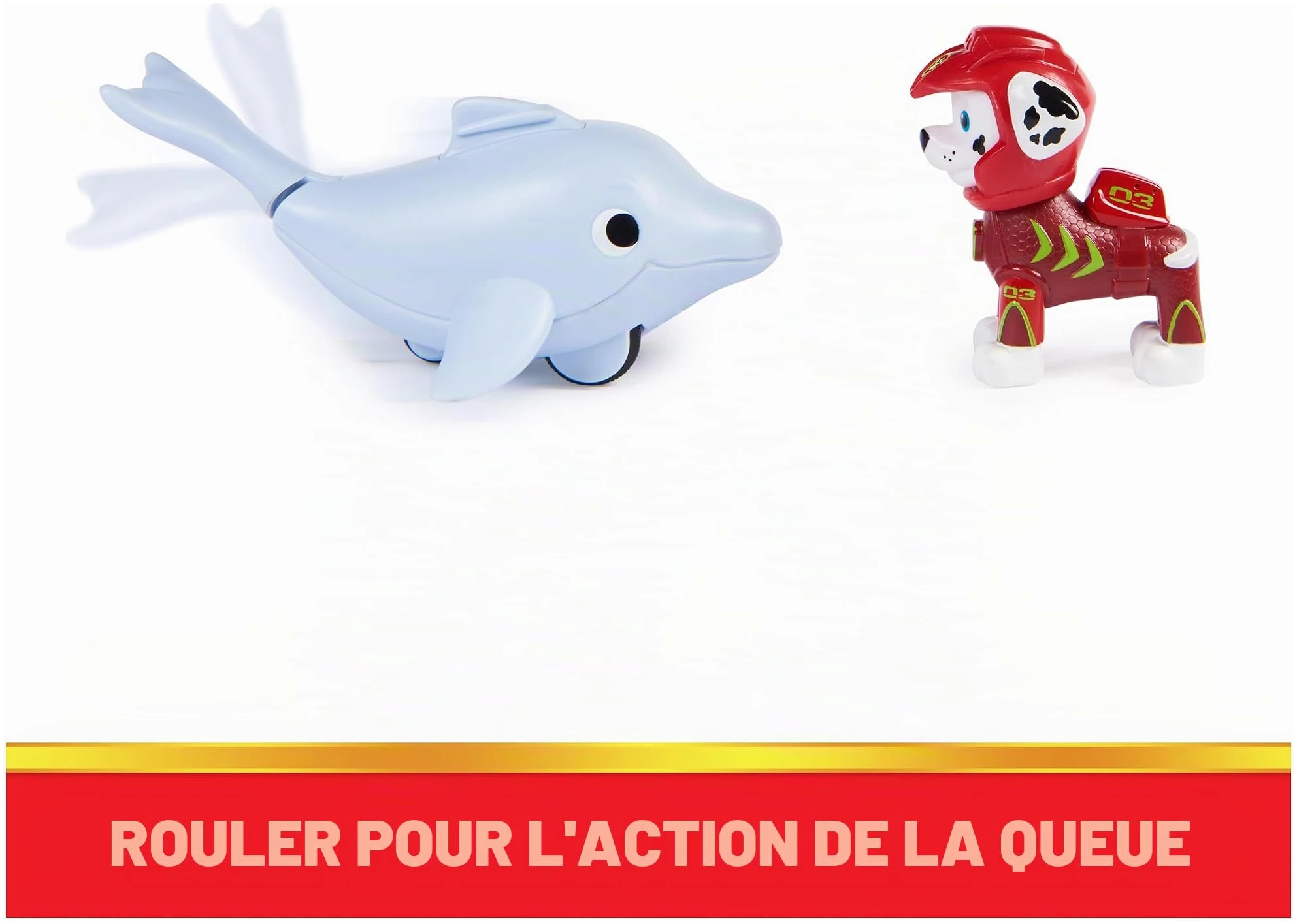 Figurine Marshall Pat'Patrouille Aqua Pups avec Dauphin – Image 7