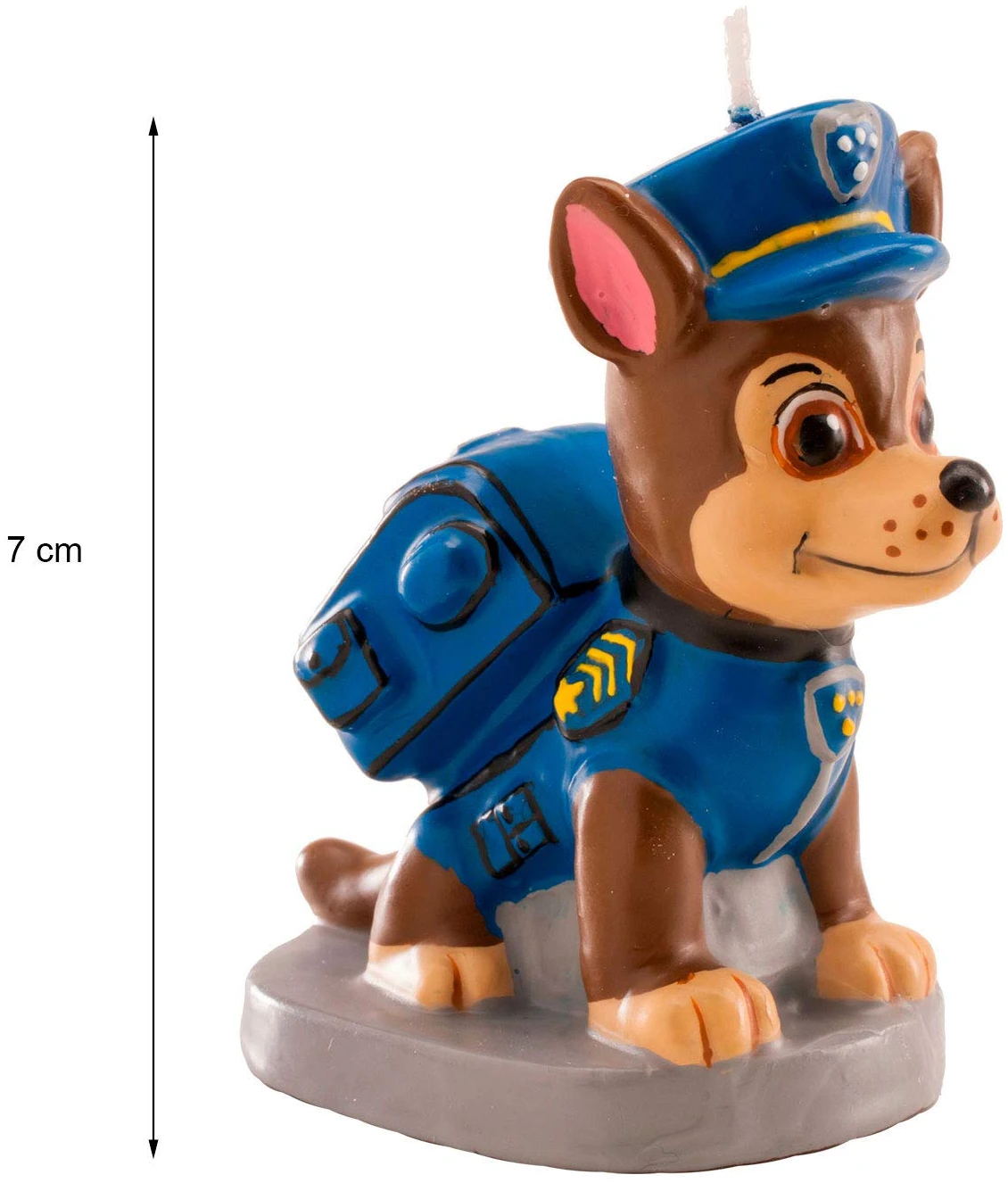 Bougie Figurine 3D Pat'Patrouille Chase Cire Bleu 15 cm – Image 3
