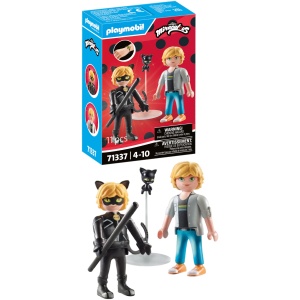 Figurine Adrien & Chat Noir Playmobil Miraculous – Articulée 7 cm