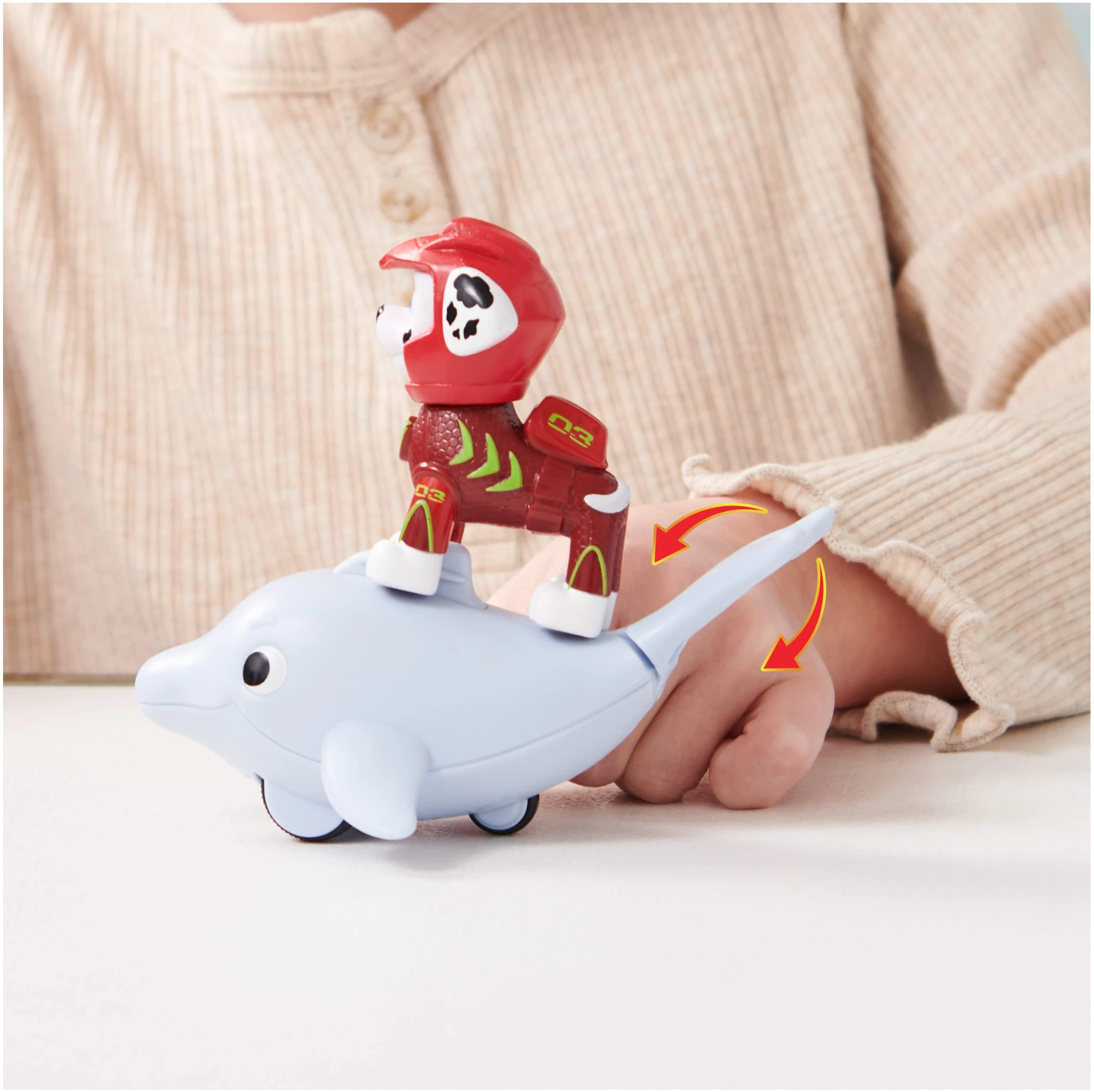 Figurine Marshall Pat'Patrouille Aqua Pups avec Dauphin – Image 6