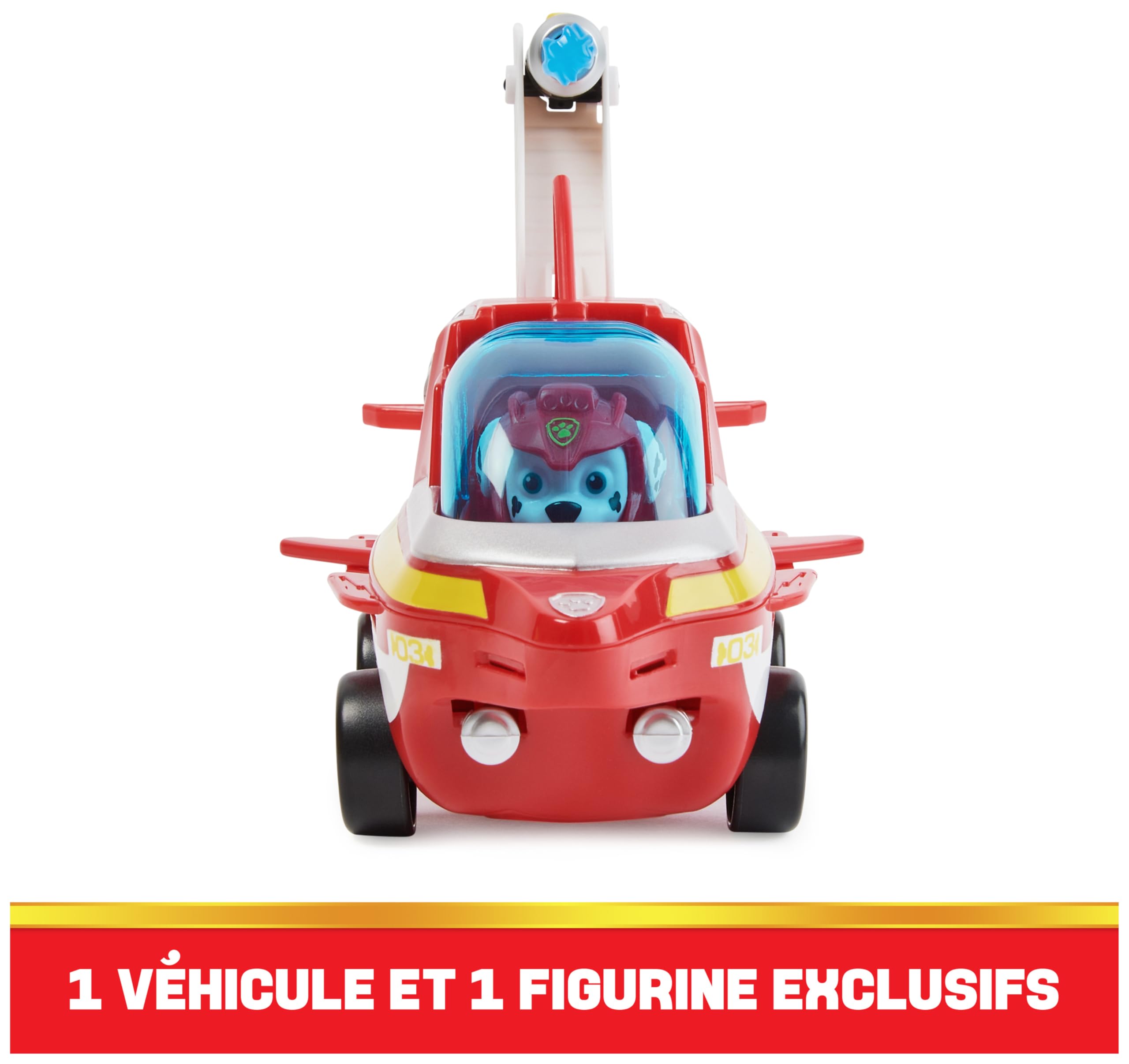 Voiture + Figurine Marcus Pat'Patrouille Aqua Pups - Véhicule Sous-Marin – Image 3