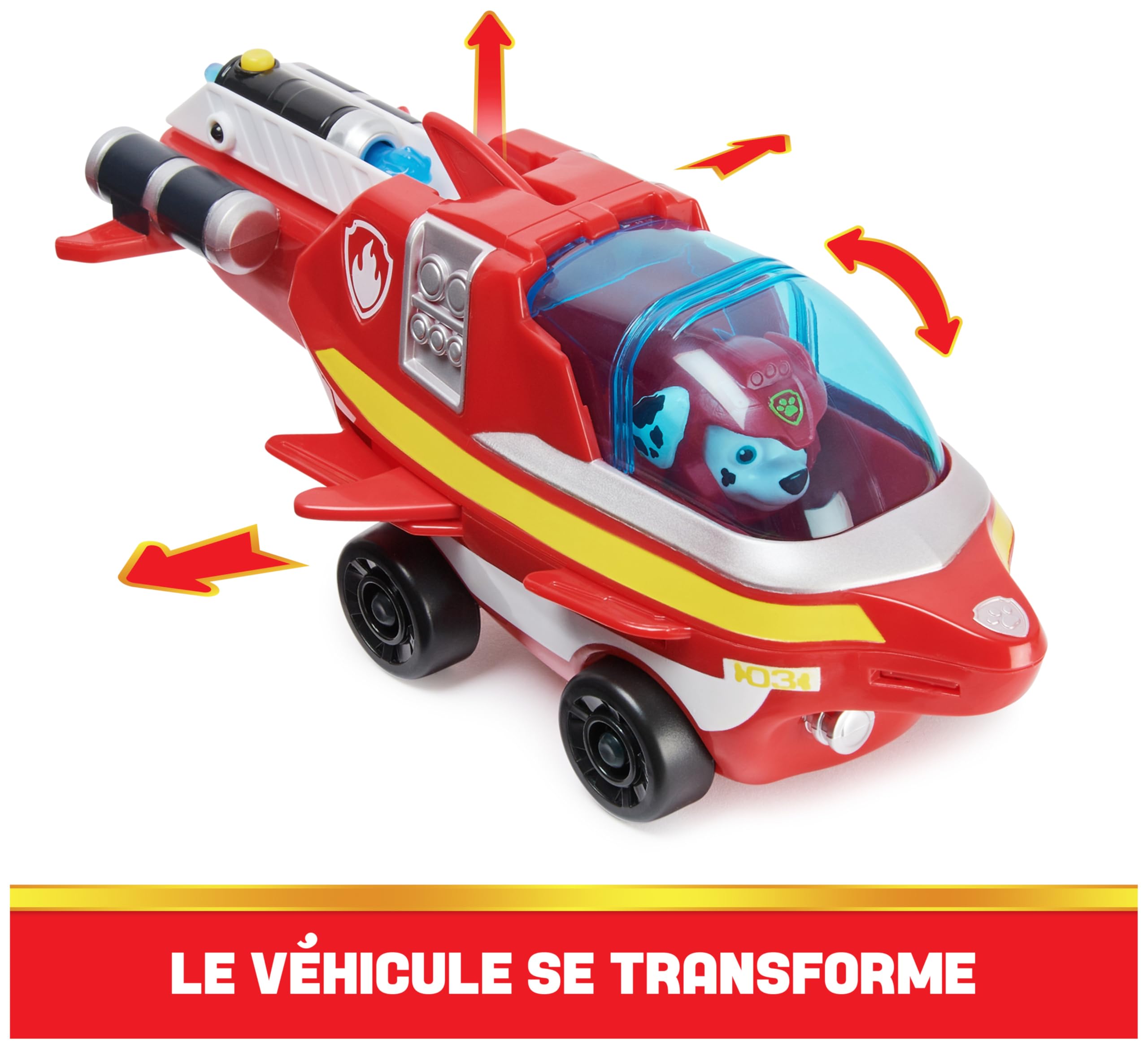 Voiture + Figurine Marcus Pat'Patrouille Aqua Pups - Véhicule Sous-Marin – Image 2